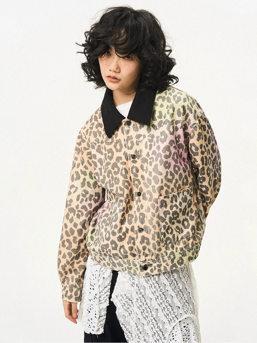 EMPTY REFERENCE Colorful Leopard Print Detroit Jacket | Face 3 Face