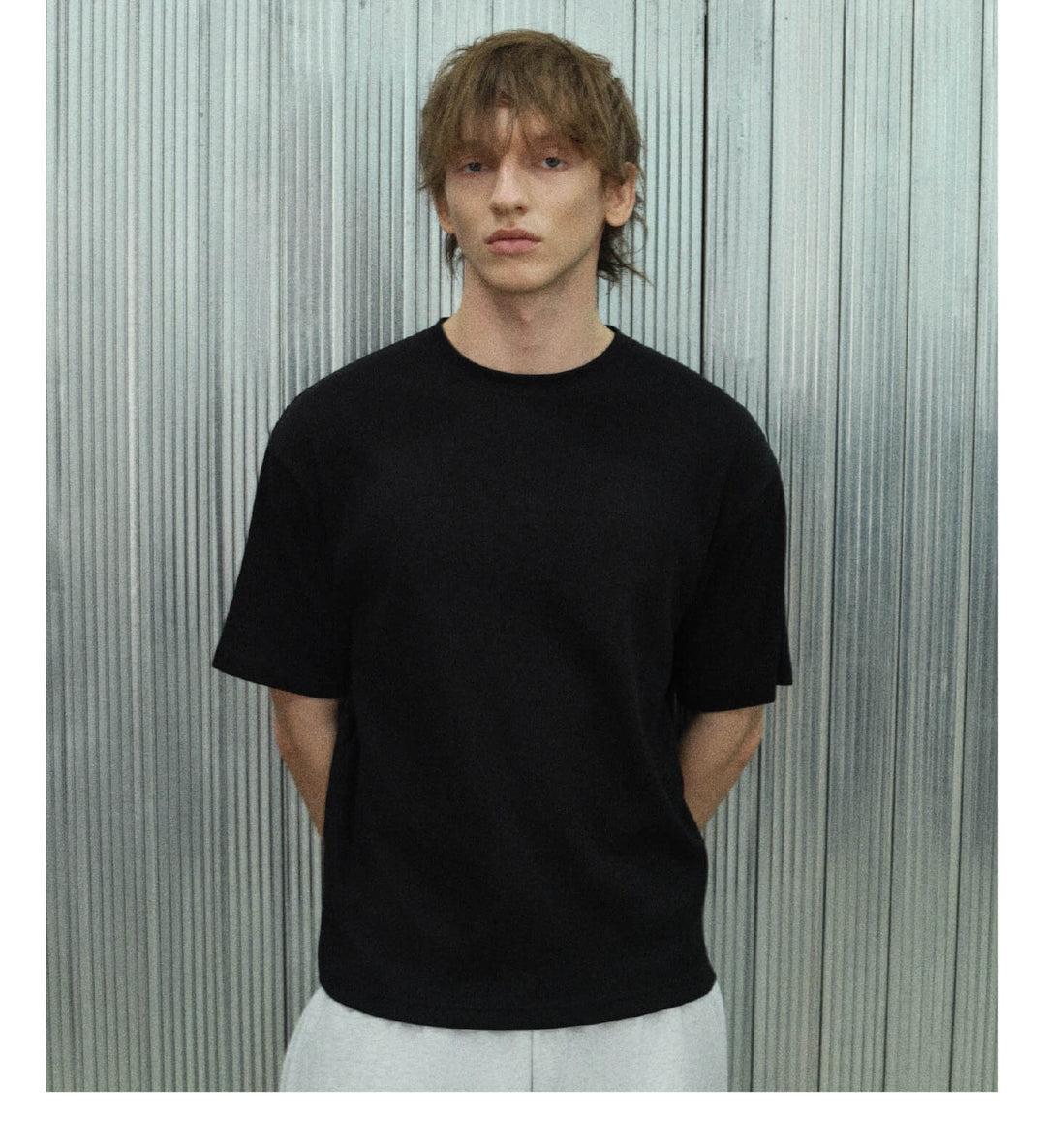 S45 Plain Ribbed Short Sleeve Tee | Face 3 Face