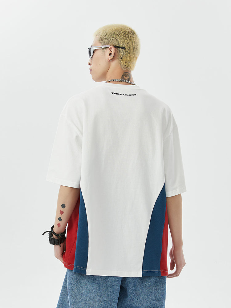 XONLIFE Contrast Color Letter Print Soccer Jersey Tee | Face 3 Face