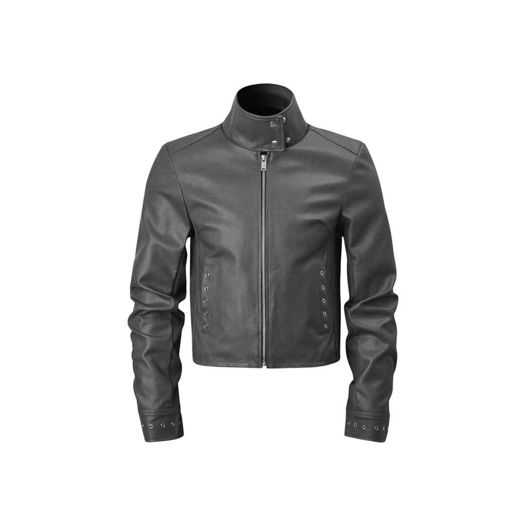KARMANISTIC Racing Short Leather Jacket | Face 3 Face