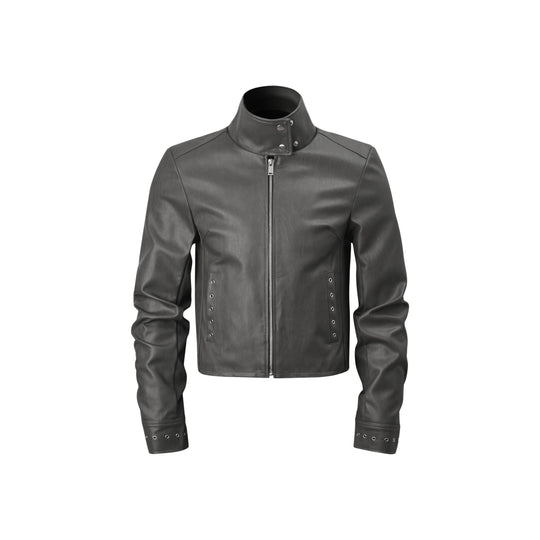 KARMANISTIC Racing Short Leather Jacket | Face 3 Face