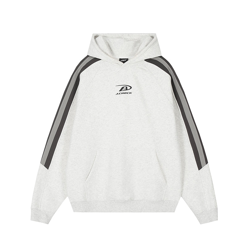 Achock Patchwork Small Logo Print Hoodie