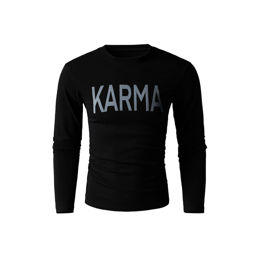 KARMANISTIC Logo Print Slim Fit Long Sleeve Tee | Face 3 Face