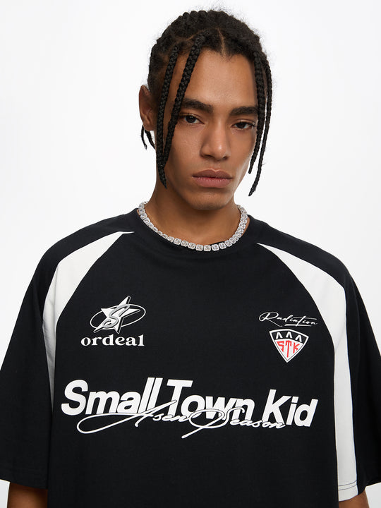 STK SmallTownKid Patchwork Racing Screen Printed Soccer Jersey | Face 3 Face