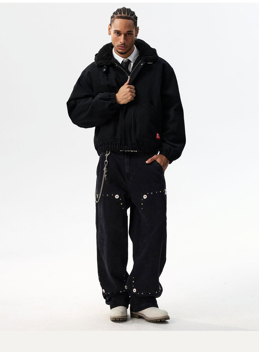 MEDM Sherpa Fleece Quilted Work Jacket | Face 3 Face