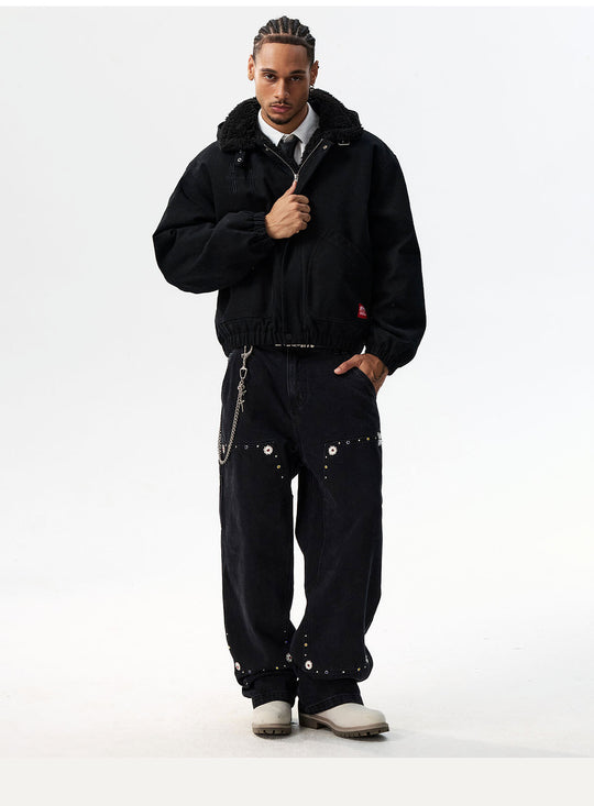 MEDM Sherpa Fleece Quilted Work Jacket | Face 3 Face