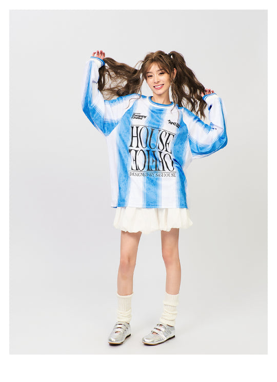 S45 Lily Floral Striped Long-Sleeve Jersey | Face 3 Face