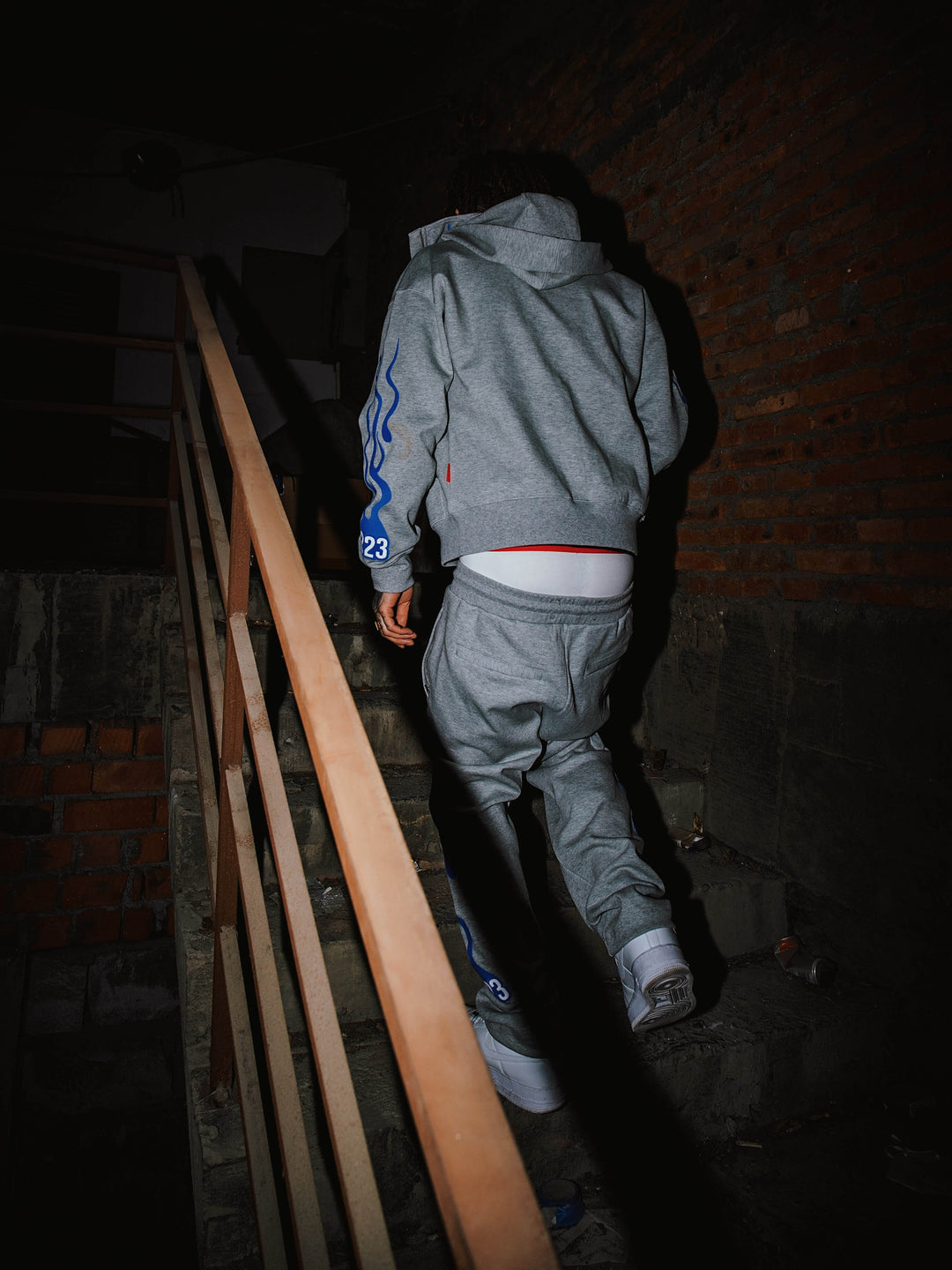 TGFCLUB Flame Pattern Masked Zip Up Hoodie | Face 3 Face