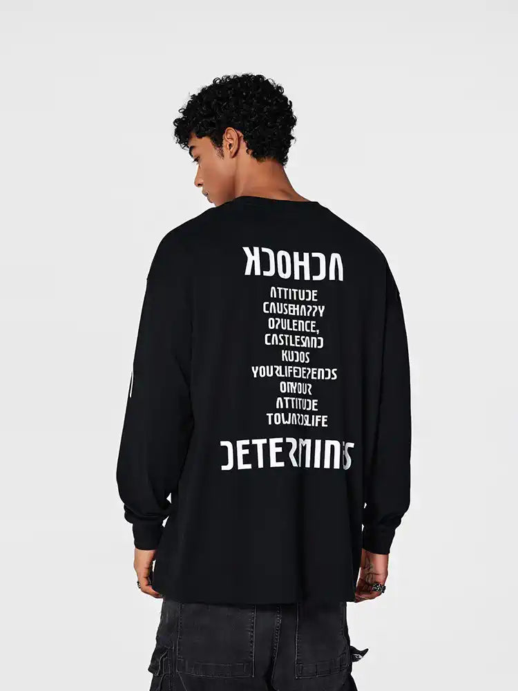 Achock Premium Logo Print Long Sleeve Tee | Face 3 Face