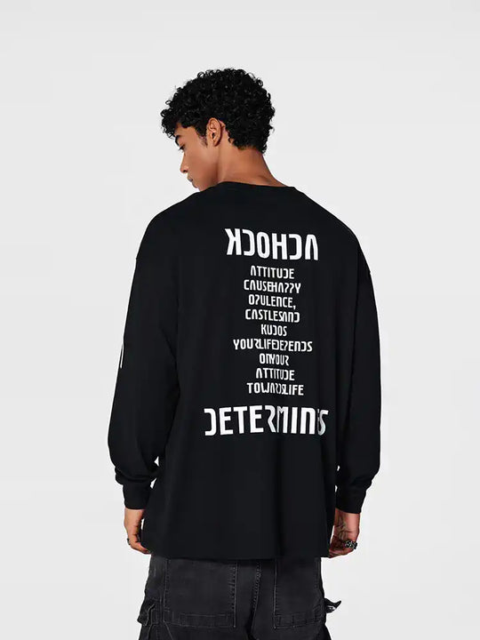 Achock Premium Logo Print Long Sleeve Tee | Face 3 Face