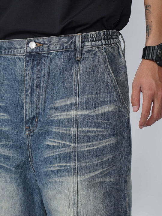 1807 Heavy Washed Whisker Center Stitch Jeans | Face 3 Face