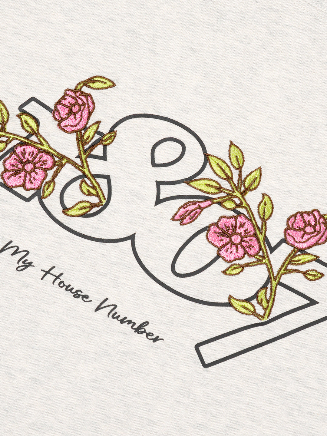 1807 Still Going Flower Embroidery Logo Long Sleeve Tee | Face 3 Face