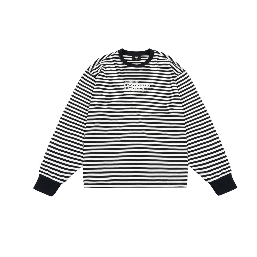 S45 Striped Embroidery Long-Sleeve Tee | Face 3 Face