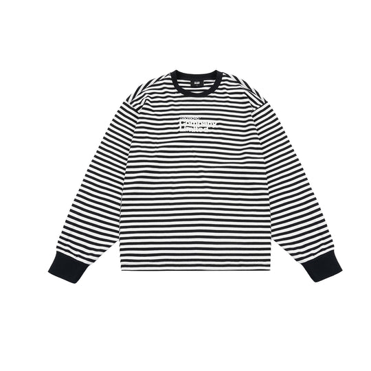 S45 Striped Embroidery Long-Sleeve Tee | Face 3 Face