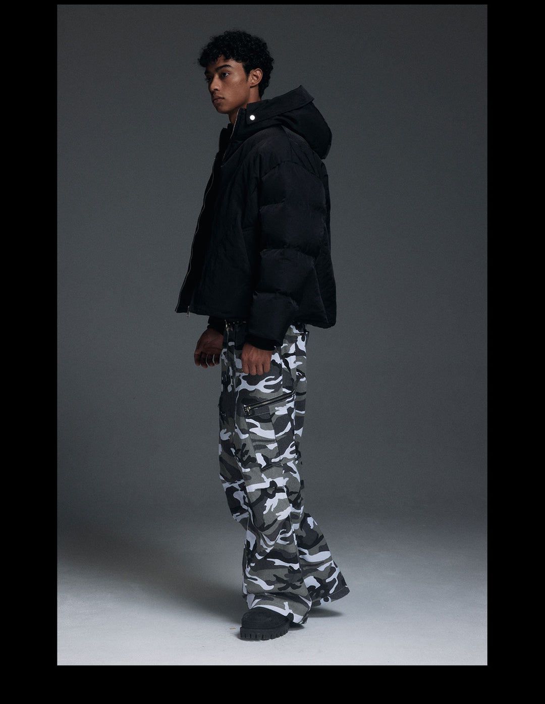 NOVACAM Hooded Short Puffer Jacket | Face 3 Face