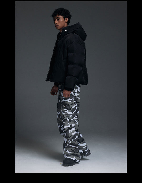 NOVACAM Hooded Short Puffer Jacket | Face 3 Face