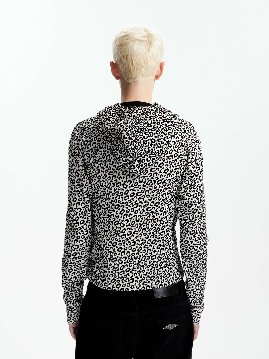 KARMANISTIC Leopard Print Glossy Graphic Zip Up Hoodie | Face 3 Face