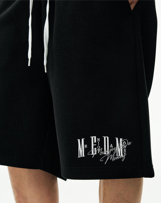 MEDM Colorful Logo Embroidered Sweat Shorts | Face 3 Face