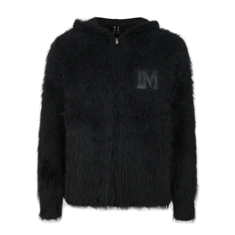 MEDM Mohair Hooded Zip Up Jacket | Face 3 Face