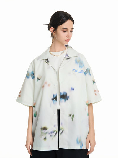 Harsh and Cruel Floral Oil Painting Cuban Shirt | Face 3 Face