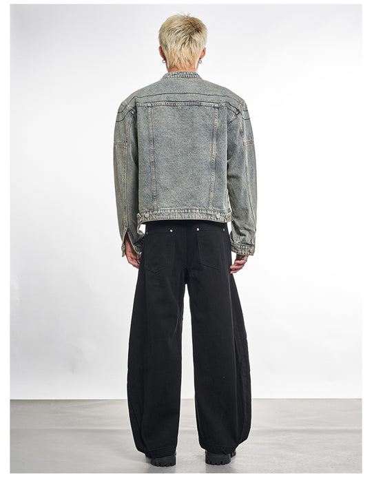 F3F Select Metal Decoration Washed Denim Jacket | Face 3 Face