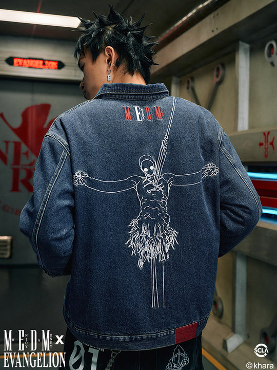 MEDM x EVA Lilith Embroidered Denim Jacket | Face 3 Face