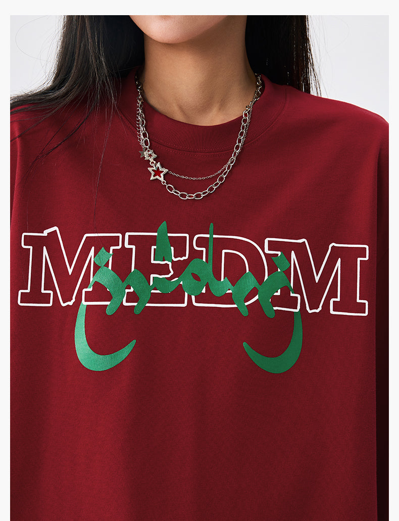 MEDM Arched Logo Handwritten Long Sleeve Tee | Face 3 Face