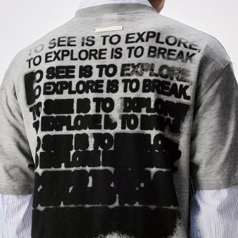 Labt Gradation Print Heather Tee | Face 3 Face