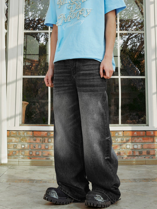 MEDM Dirty Wash Baggy Jeans | Face 3 Face