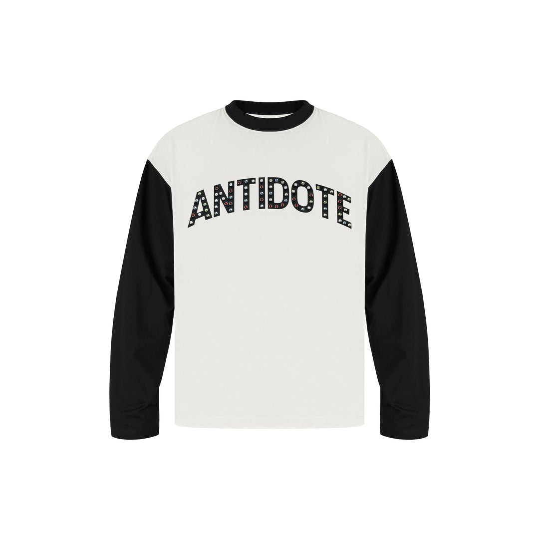 ANTIDOTE Color Stone Studded Long Sleeve Tee | Face 3 Face