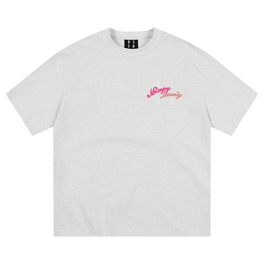MEDM Fuzzy Embroidered Print Logo Tee | Face 3 Face