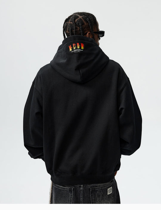 MEDM Flame Rhinestone Embellished Hoodie | Face 3 Face