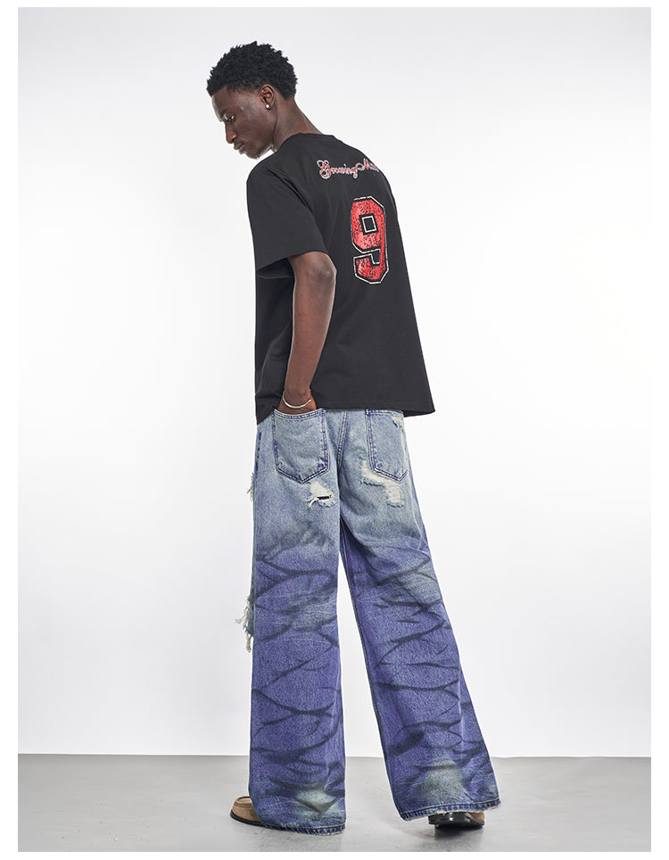 F3F Select Destroyed Washed Large Hole Jeans | Face 3 Face