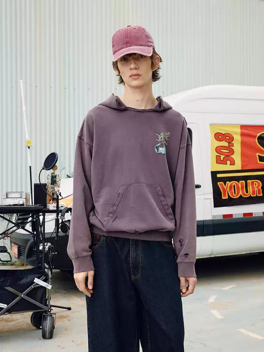 SOD Co. Evil Hand Distressed Oversized Hoodie | Face 3 Face