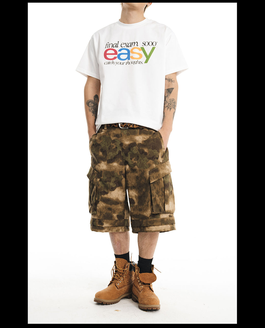 NOVACAM Camouflage Multi-Pocket Baggy Cargo Shorts | Face 3 Face