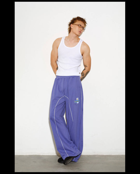 NOVACAM Inspired Embroidered Curved Baggy Sweatpants | Face 3 Face