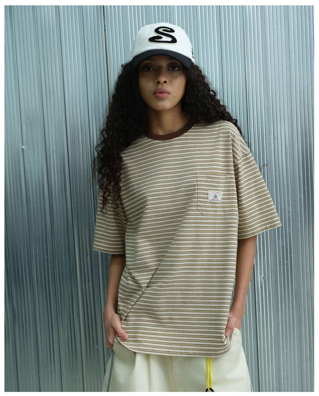 S45 Soft Striped Pocket Short Sleeve Tee | Face 3 Face