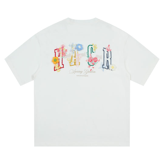 Harsh and Cruel HACR Crayon Drawing 3D Wool Flower Tee | Face 3 Face