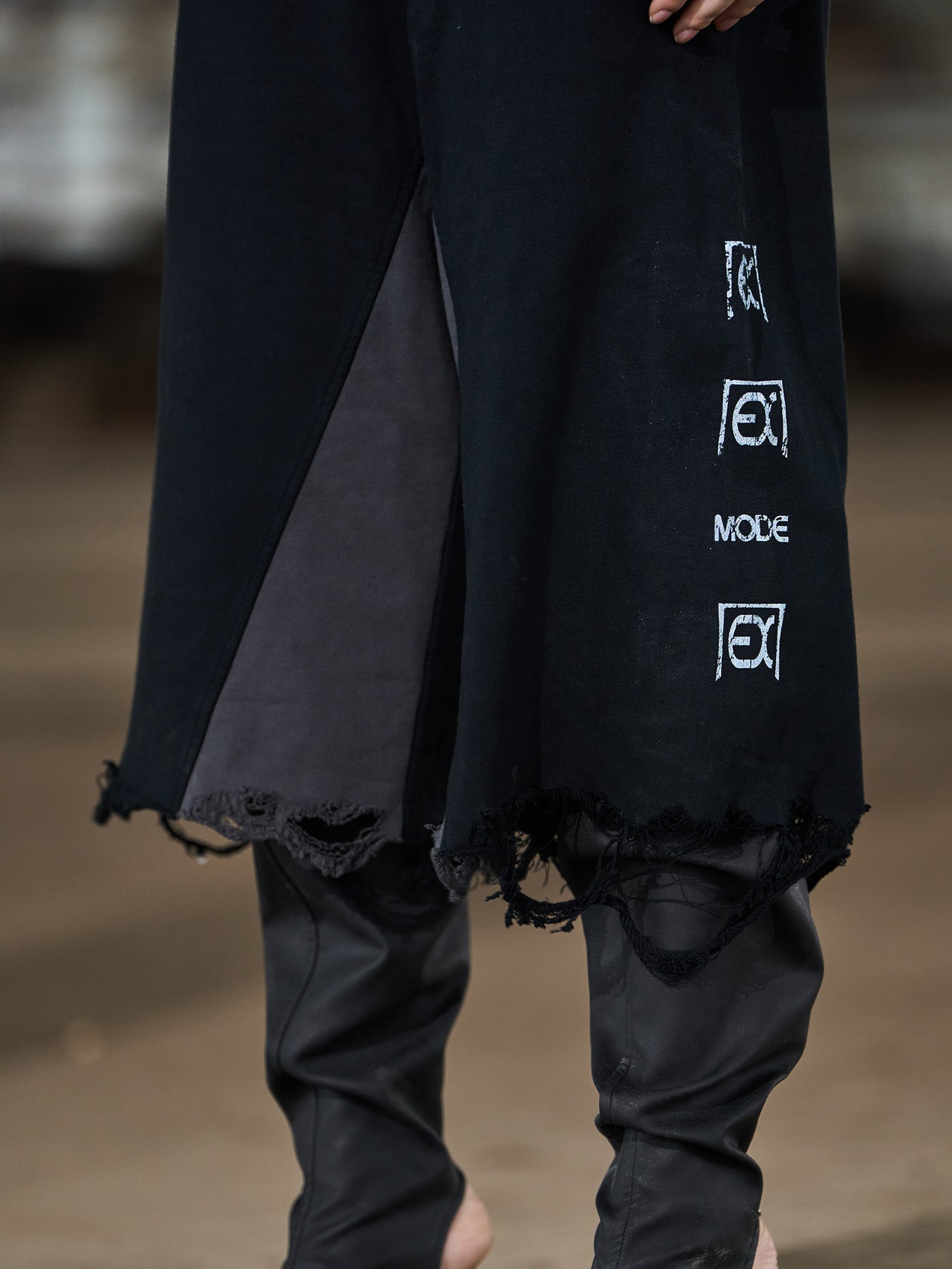 BLIND NO PLAN EXIT MODE Logo Patchwork Washed Sweat Shorts | Face 3 Face