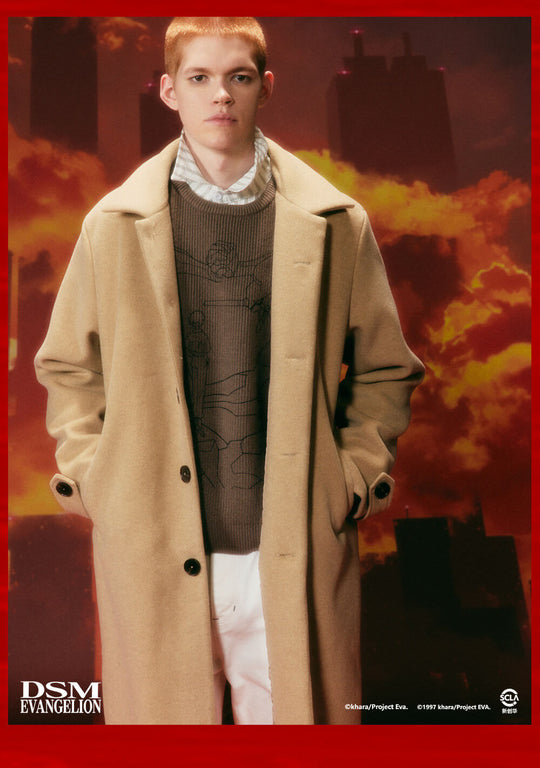 DSM x EVA Shinji Ikari Embroidered Long Coat | Face 3 Face
