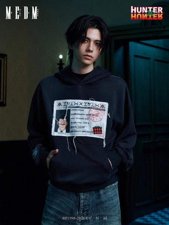 MEDM × HUNTER×HUNTER Hunter License Graphic Patch Hoodie | Face 3 Face