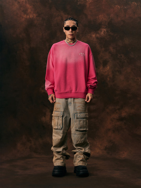 1807 Printed Gradient Vintage Sweatshirt | Face 3 Face