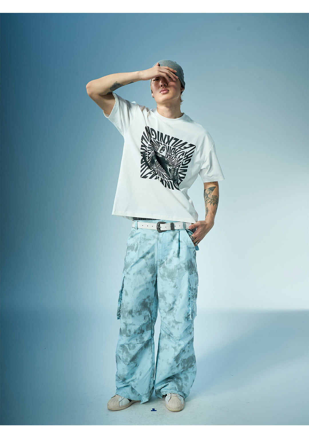 EVILKNIGHT(EK) Tie-Dye 3D Pocket Work Cargo Pants | Face 3 Face