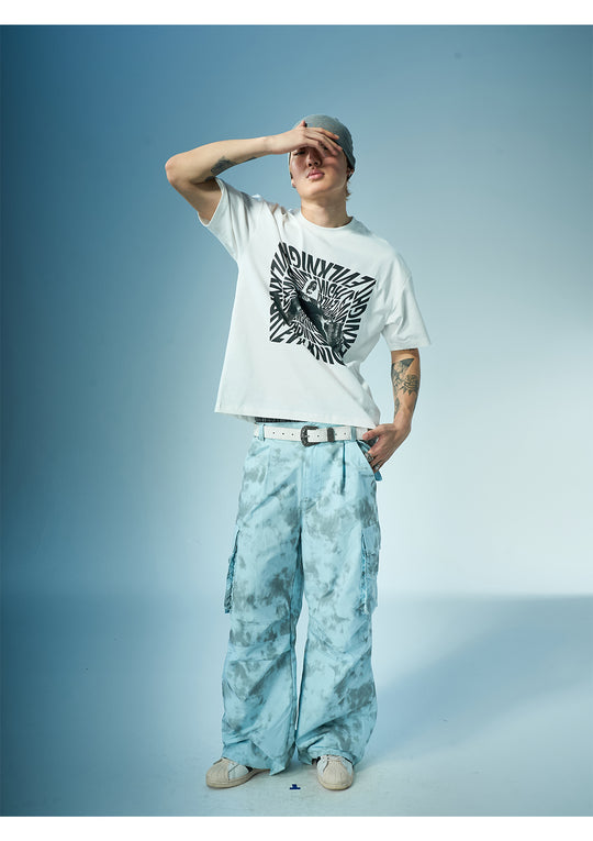 EVILKNIGHT(EK) Tie-Dye 3D Pocket Work Cargo Pants | Face 3 Face