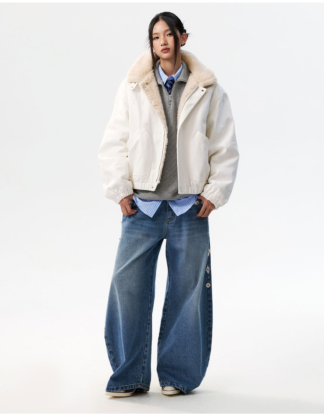 MEDM Sherpa Fleece Quilted Work Jacket | Face 3 Face