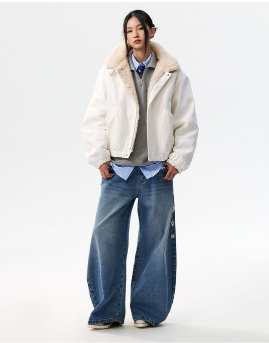 MEDM Sherpa Fleece Quilted Work Jacket | Face 3 Face