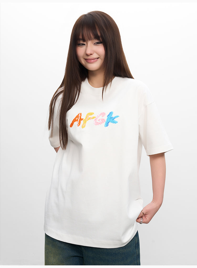 AFGK Handstitched Logo Embroidered Tee | Face 3 Face