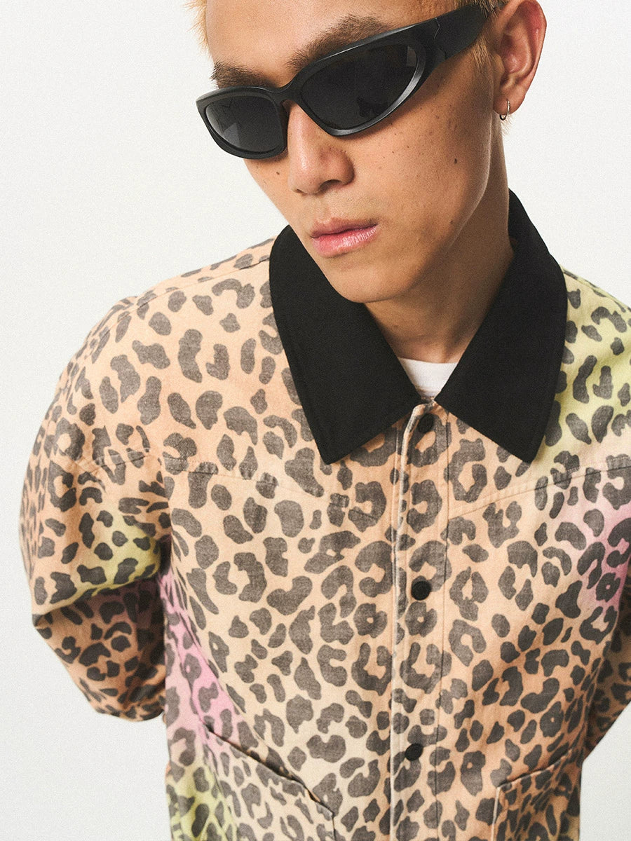 EMPTY REFERENCE Colorful Leopard Print Detroit Jacket | Face 3 Face