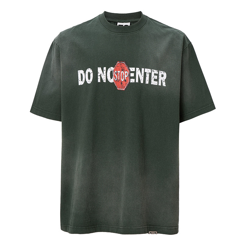 F2CE DO NOT ENTER Print Gradient Washed Tee | Face 3 Face