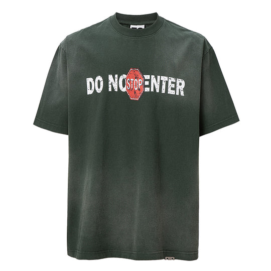 F2CE DO NOT ENTER Print Gradient Washed Tee | Face 3 Face
